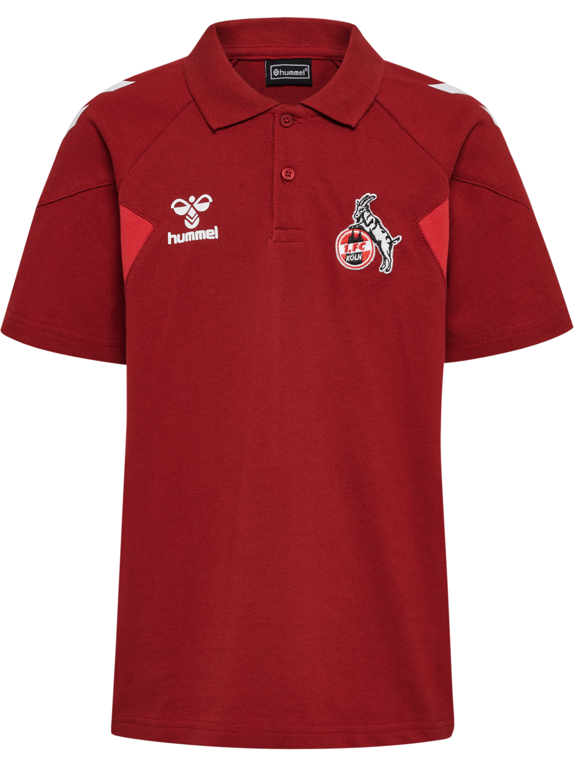 1FCK 23/24 TRAVEL POLO KIDS, RED DAHLIA, packshot