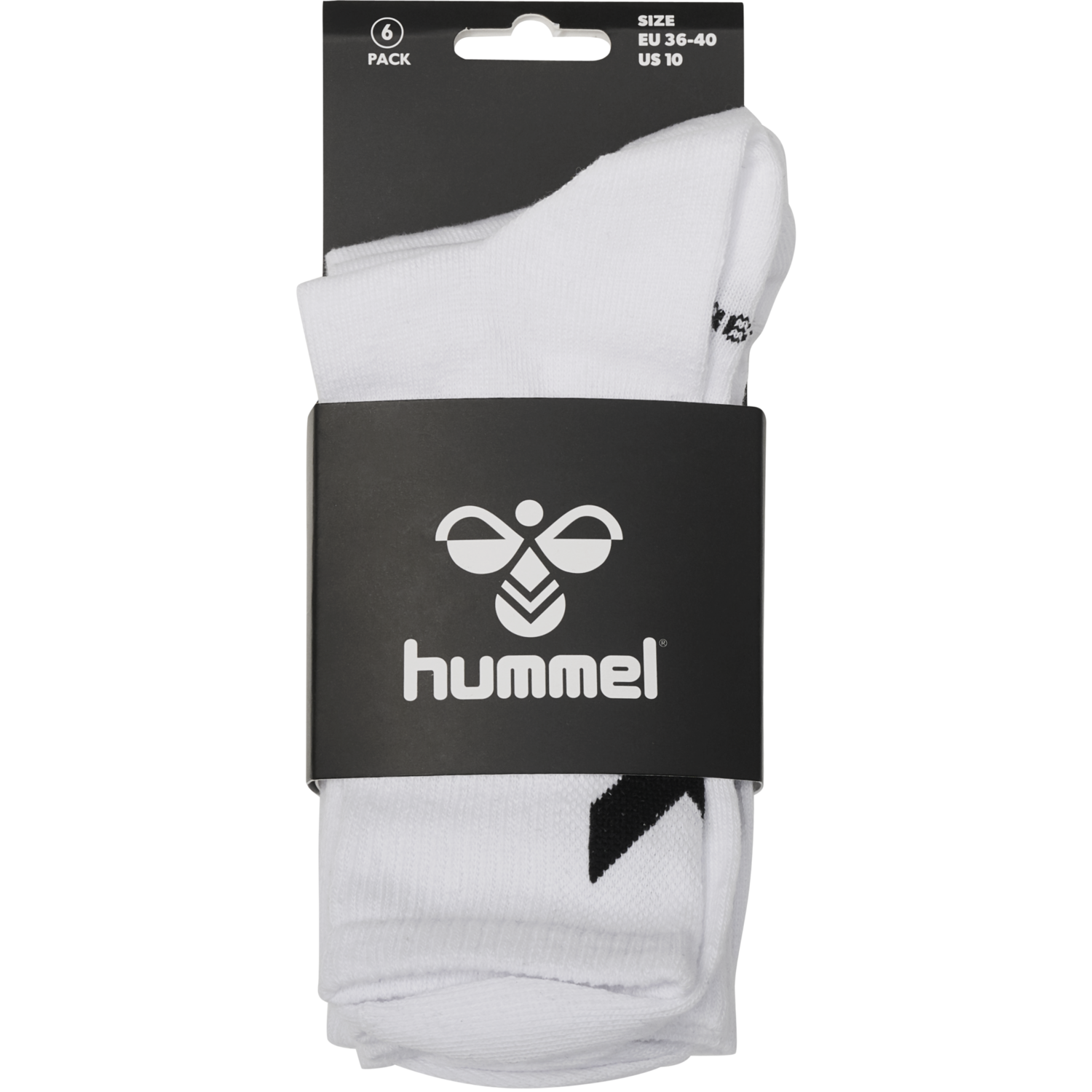 hmlCHEVRON 6-PACK SOCKS, WHITE/WHITE, packshot