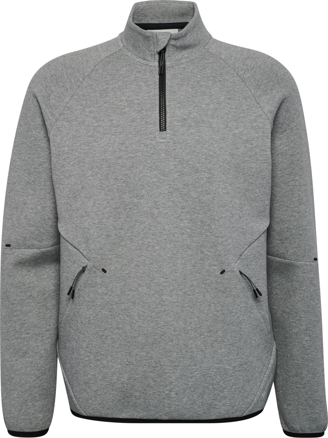 hmlTECH FLEECE HALFZIP, GREY MELANGE, packshot