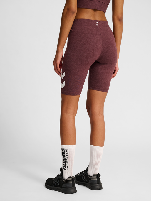 hmlPULSE LOGO MW SHORT TIGHTS, FUDGE MELANGE, model