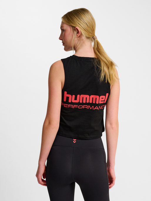 hmlHIIT CROPPED W MUSCLE TANK TOP, BLACK, model