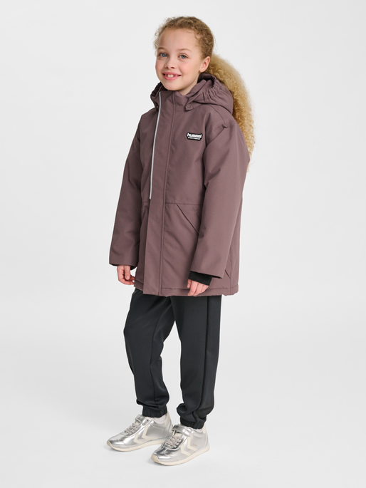 hmlJR SNOW JACKET WP 10K, PEPPERCORN, model