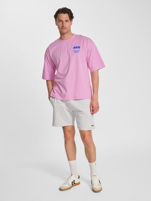 hmlOVERSIZED T-SHIRT S/S SUNDAY, PASTEL LAVENDER, model