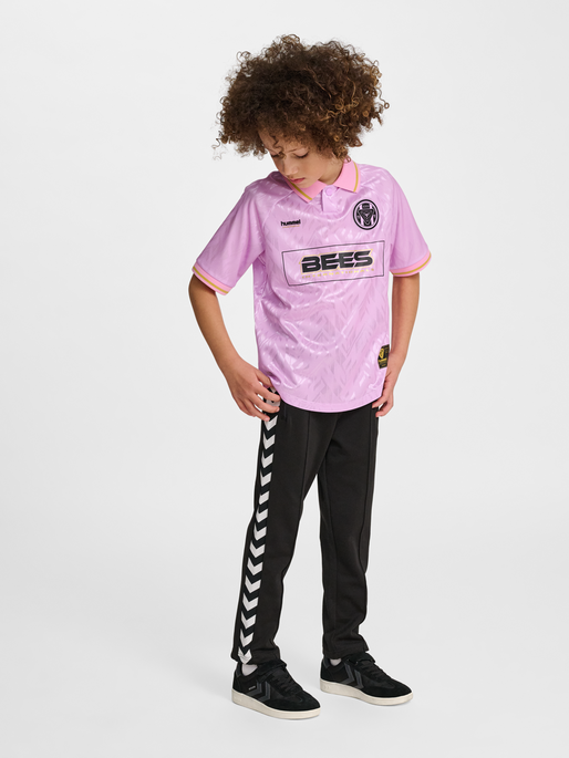 hmlJR LOOSE BAY SOCCER JERSEY S/S, PASTEL LAVENDER, model