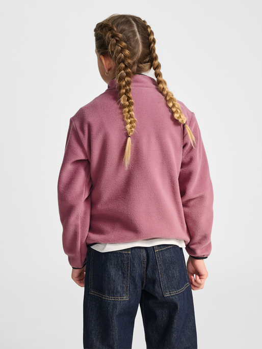hmlJR FLEECE ZIP JACKET, DUSKY ORCHID, model