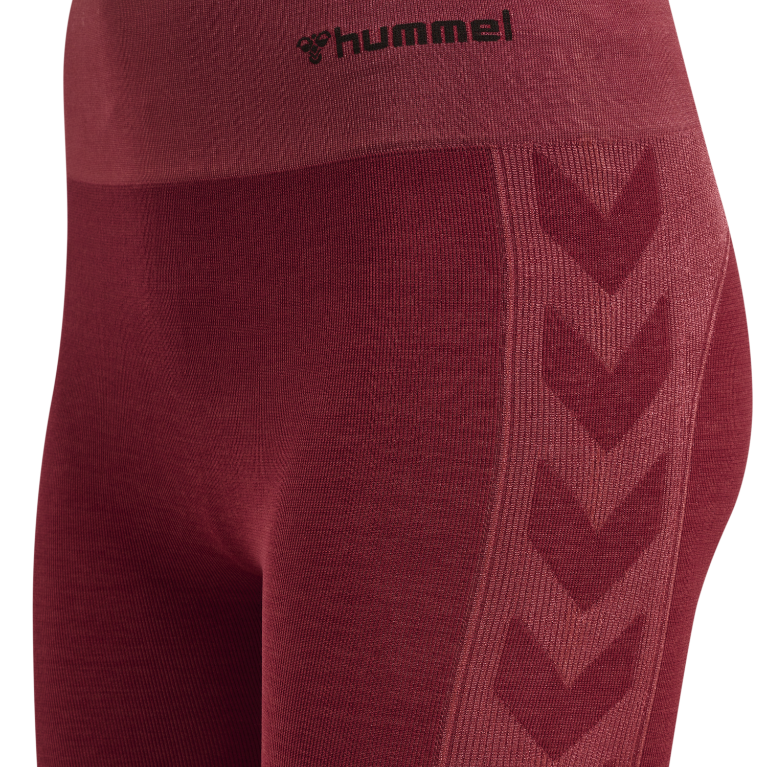 hmlCLEA SEAMLESS MID WAIST TIGHTS, CABERNET/APPLE BUTTER MELANGE, packshot