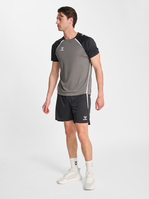 hmlLEAD 2.0 JERSEY S/S, STEEL GRAY/ASPHALT, model