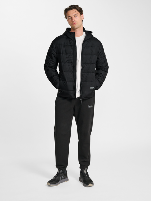 hmlLIGHTWEIGHT PUFFER JACKET, BLACK, model