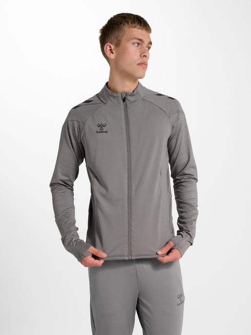 hmlPRO TRAINING ZIP JACKET, STEEL GRAY, model