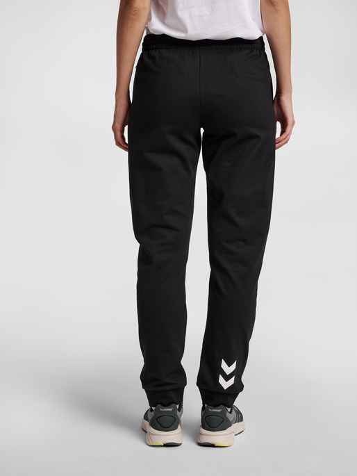 hmlGO COTTON PANT WOMAN, BLACK, model