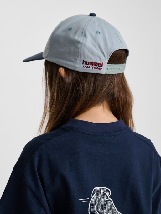 hmlSNAP CAP BOOTS JUNIOR, FADED DENIM/DARK SAPPHIRE, model