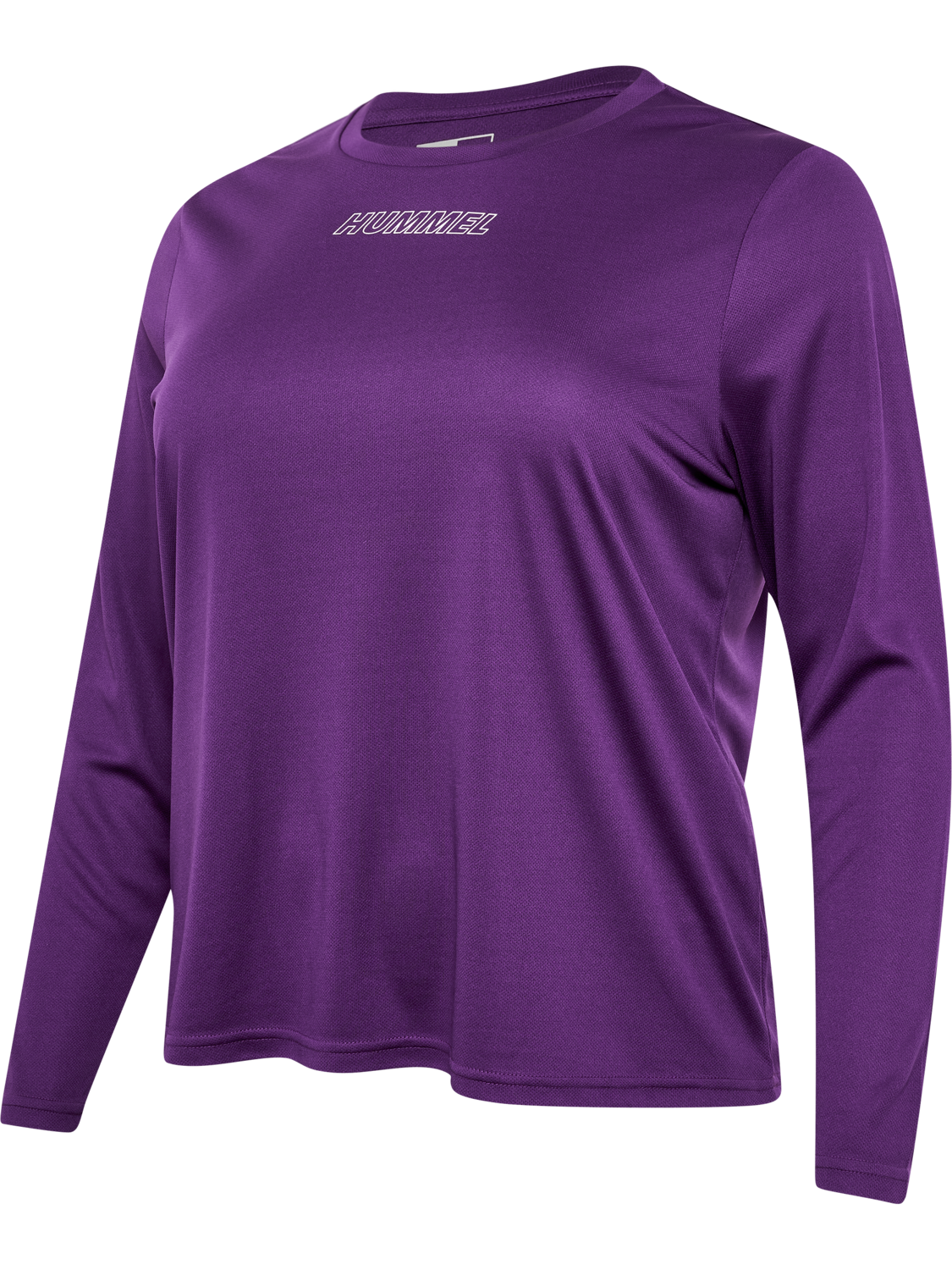 hmlTE CURVY T-SHIRT L/S PLUS, IMPERIAL PURPLE, packshot