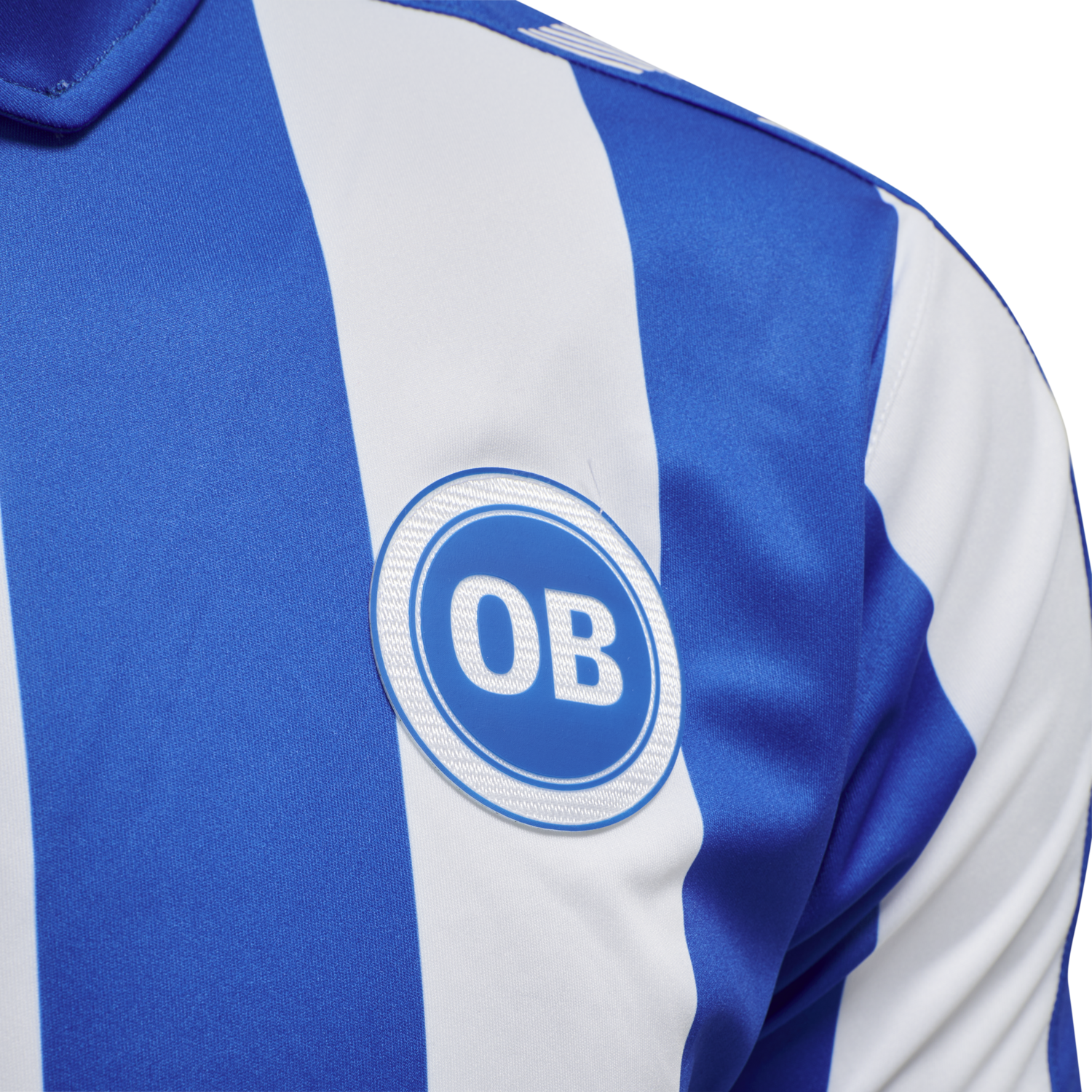 OB 20/21 HOME JERSEY S/S _KIDS, WHITE/LAPIS BLUE UNSPONSORED, packshot