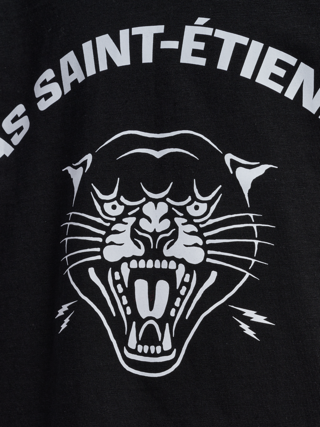 ASSE FAN AS SAINT ETIENNE TEE KIDS, BLACK, packshot