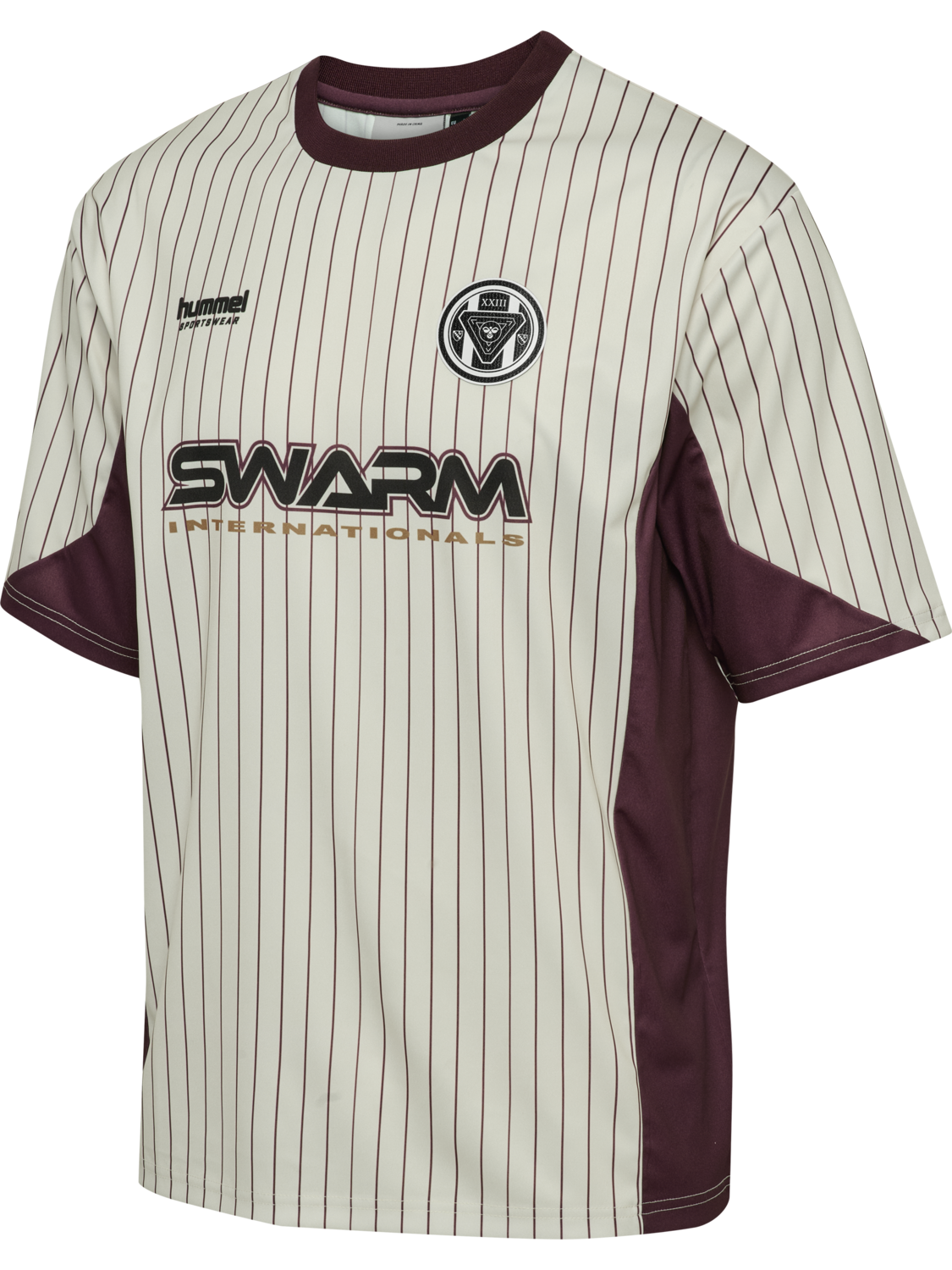 hmlLOOSE JERSEY SS STRIPE TOPSCORER, TOFU, packshot