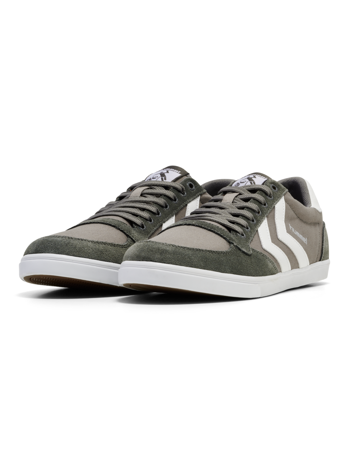 HUMMEL SLIMMER STADIL LOW, CASTLE ROCK/WHITE KH, packshot