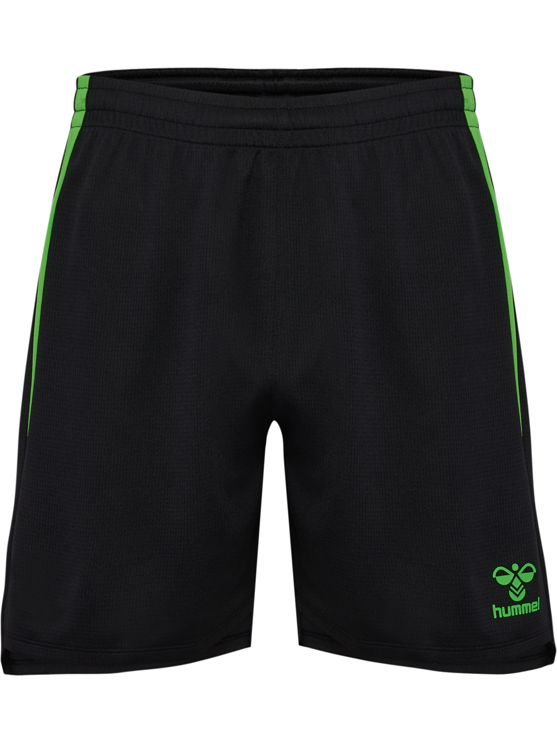 hmlLEAD 2.0 SHORTS, BLACK/GREEN GECKO, packshot
