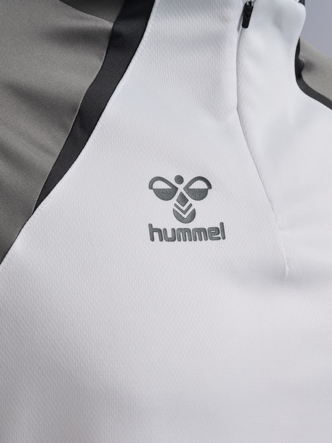 hmlLEAD 2.0 HALF ZIP, WHITE/STEEL GRAY, packshot