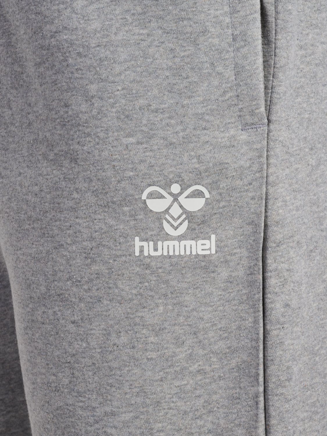 hmlMOVER COTTON PANTS, GREY MELANGE, packshot