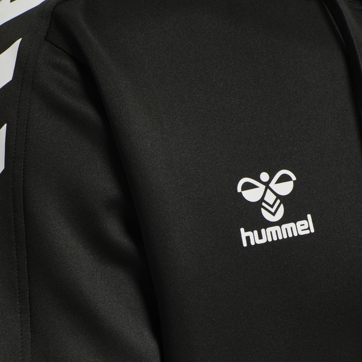 hmlCORE XK POLY SWEAT HOODIE, BLACK/BLACK, packshot