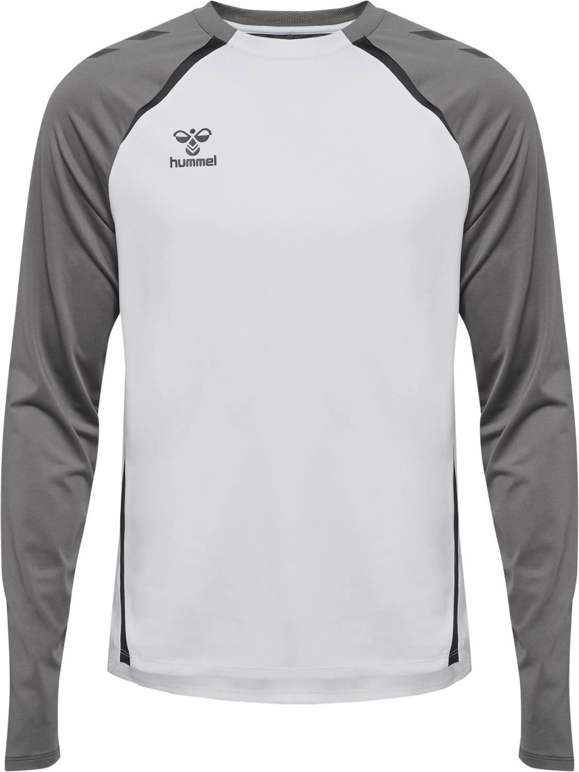 hmlLEAD 2.0 CREW SWEAT, WHITE/STEEL GRAY, packshot