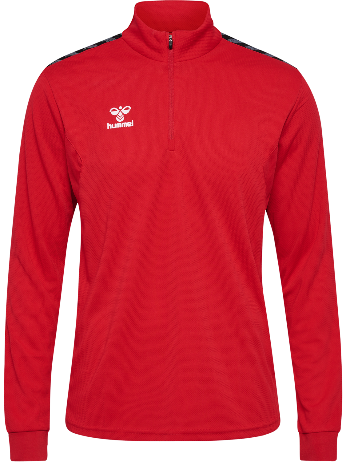 hmlAUTHENTIC HALF ZIP SWEAT, TRUE RED, packshot