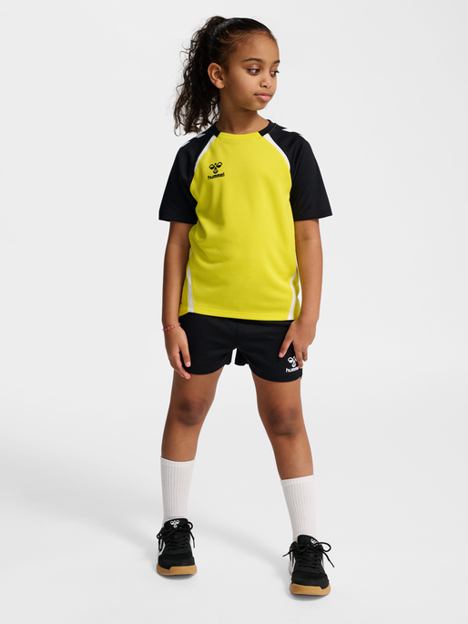 hmlLEAD 2.0 JERSEY S/S KIDS, BLAZING YELLOW/BLACK, model
