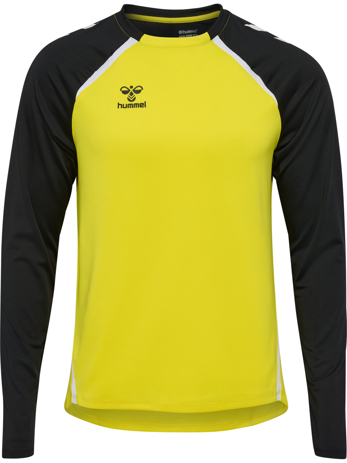 hmlLEAD 2.0 CREW SWEAT, BLAZING YELLOW/BLACK, packshot