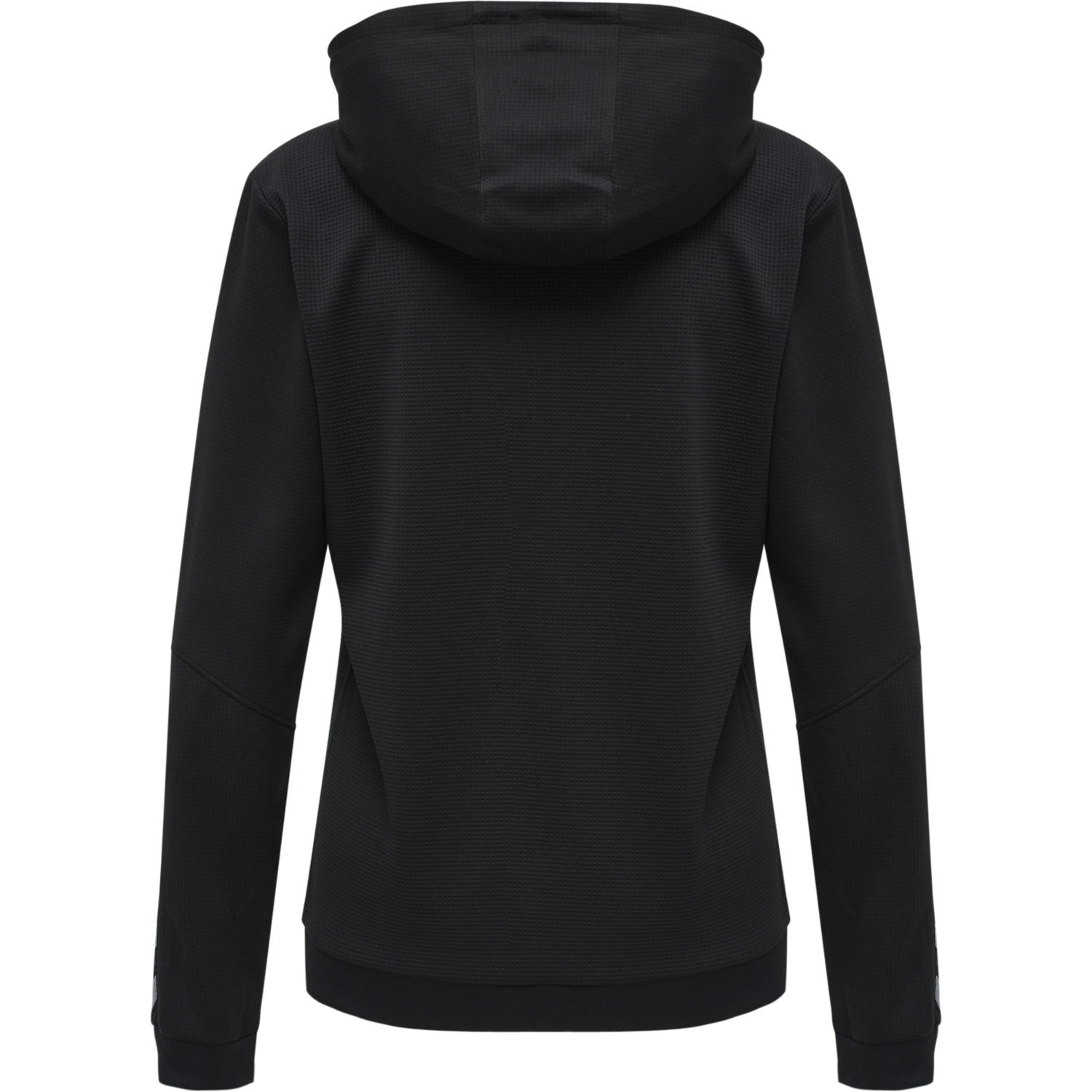 hmlAUTHENTIC POLY HOODIE WOMAN, BLACK/WHITE, packshot