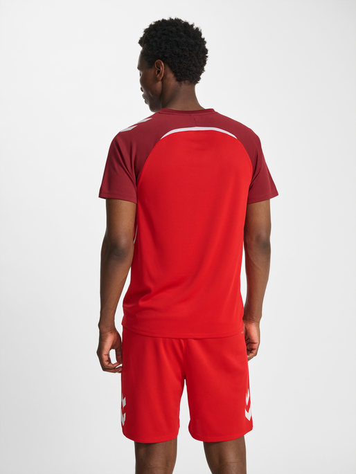 hmlLEAD 2.0 JERSEY S/S, TRUE RED/MAROON, model