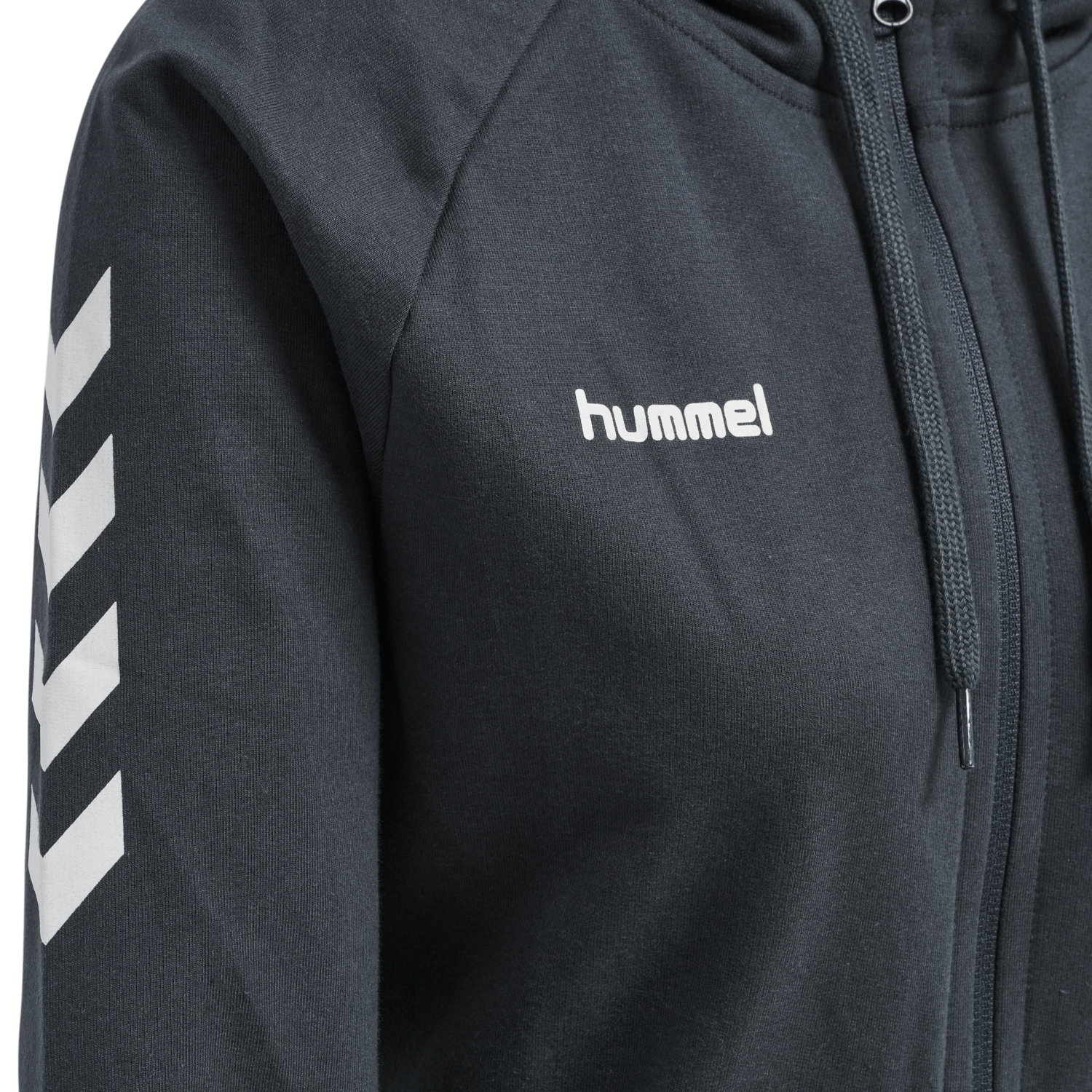 HMLGO COTTON ZIP HOODIE WOMAN, INDIA INK, packshot