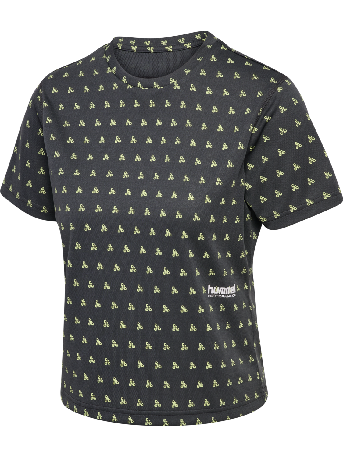 hmlPULSE AOP WORKOUT W T-SHIRT S/S, BLACKENED PEARL, packshot