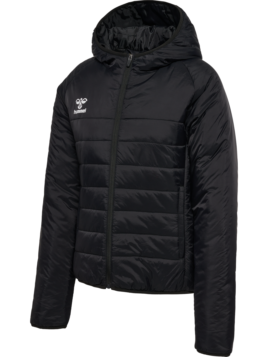 hmlGO QUILTED HOOD JACKET WOMAN, BLACK, packshot