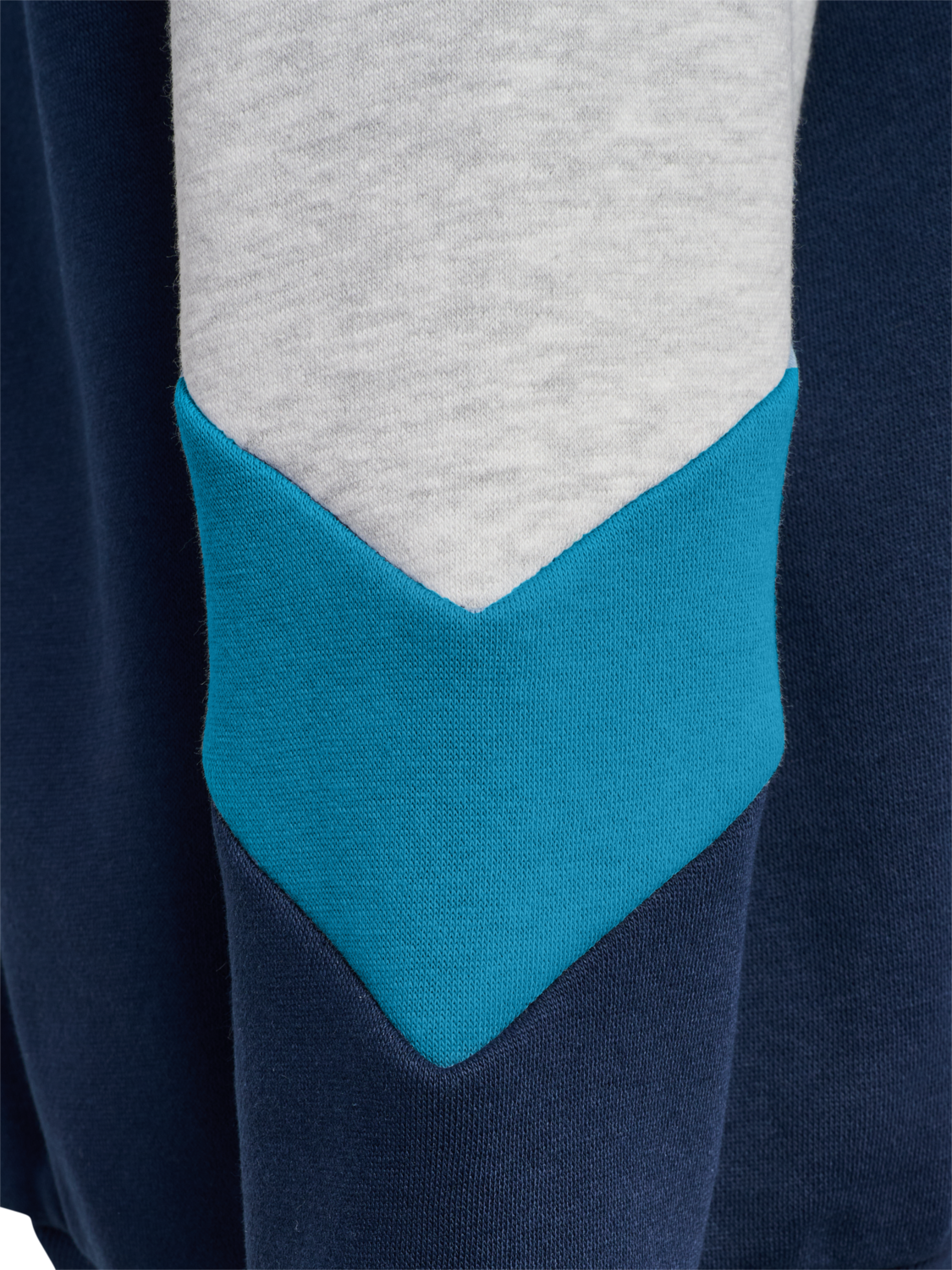 hmlJR LOOSE BLOCKED ZIP HOODIE, DRESS BLUES, packshot