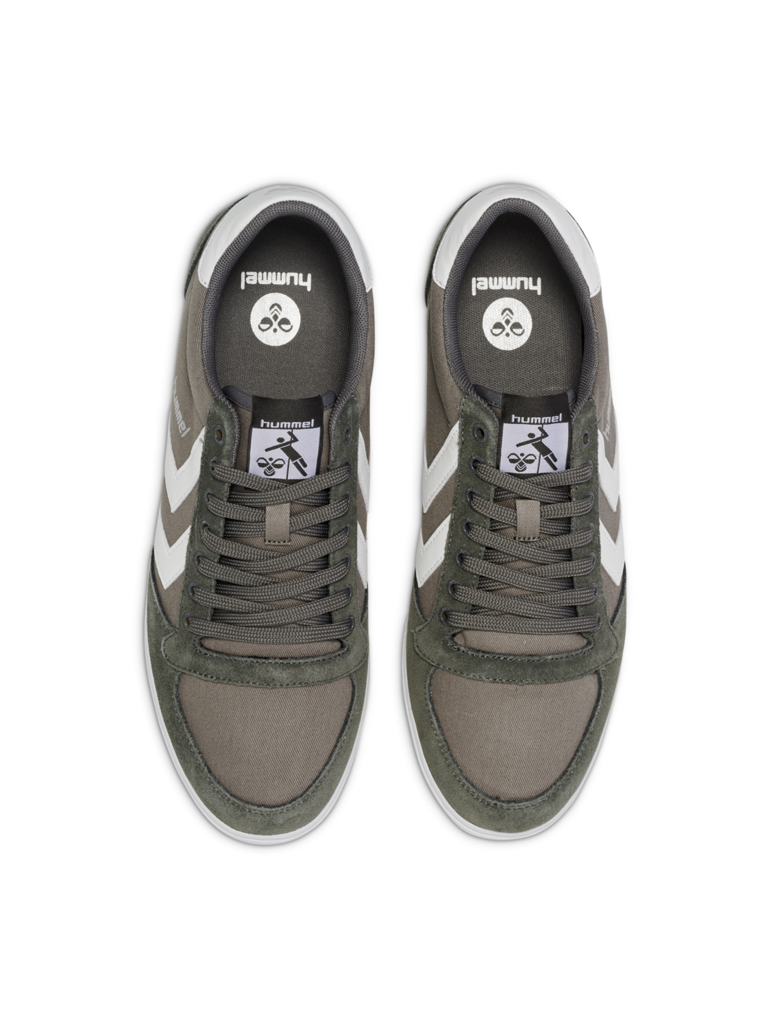 HUMMEL SLIMMER STADIL LOW, CASTLE ROCK/WHITE KH, packshot