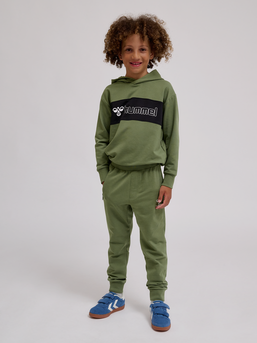 hmlON ADJUST WAIST PANTS, OLIVINE, model