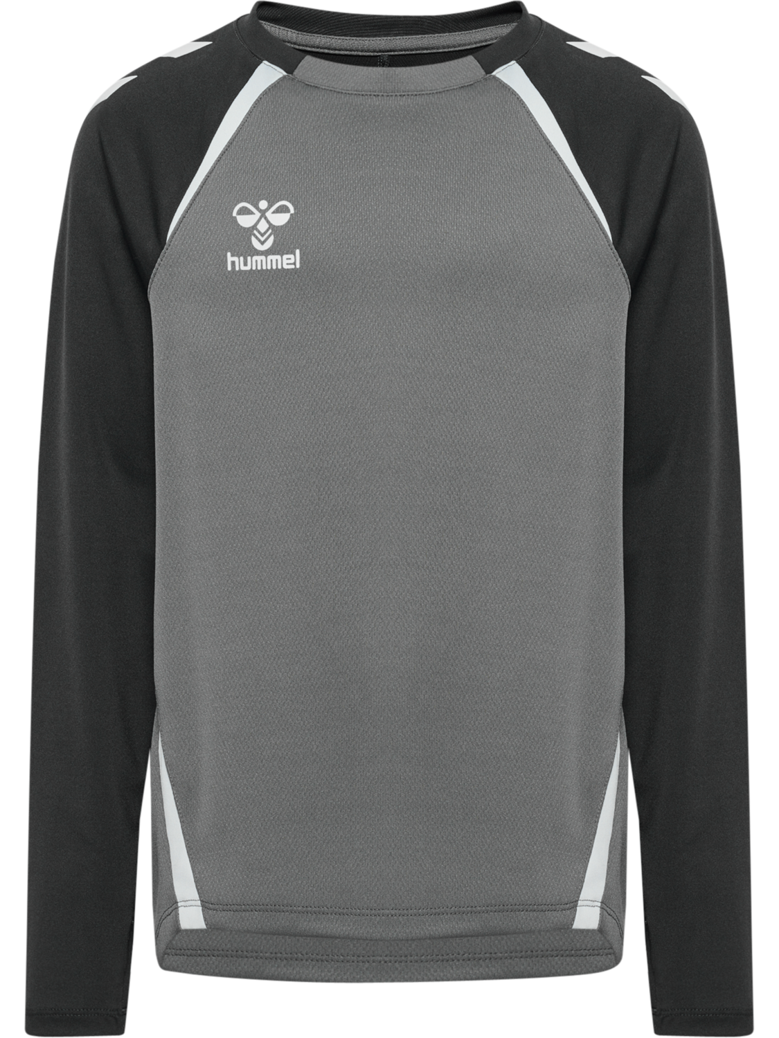 hmlLEAD 2.0 CREW SWEAT KIDS, STEEL GRAY/ASPHALT, packshot