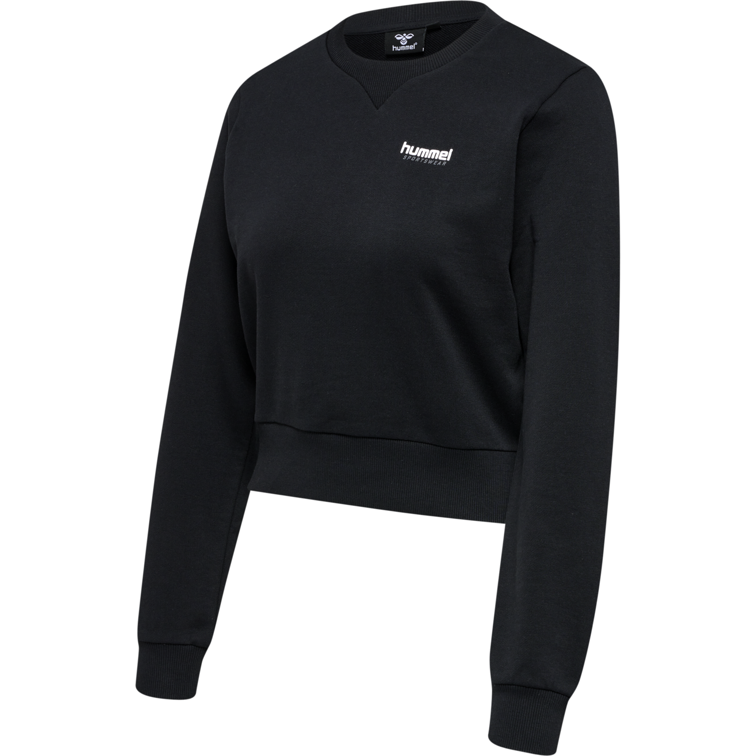 hmlLGC SHAI SHORT SWEATSHIRT, BLACK, packshot