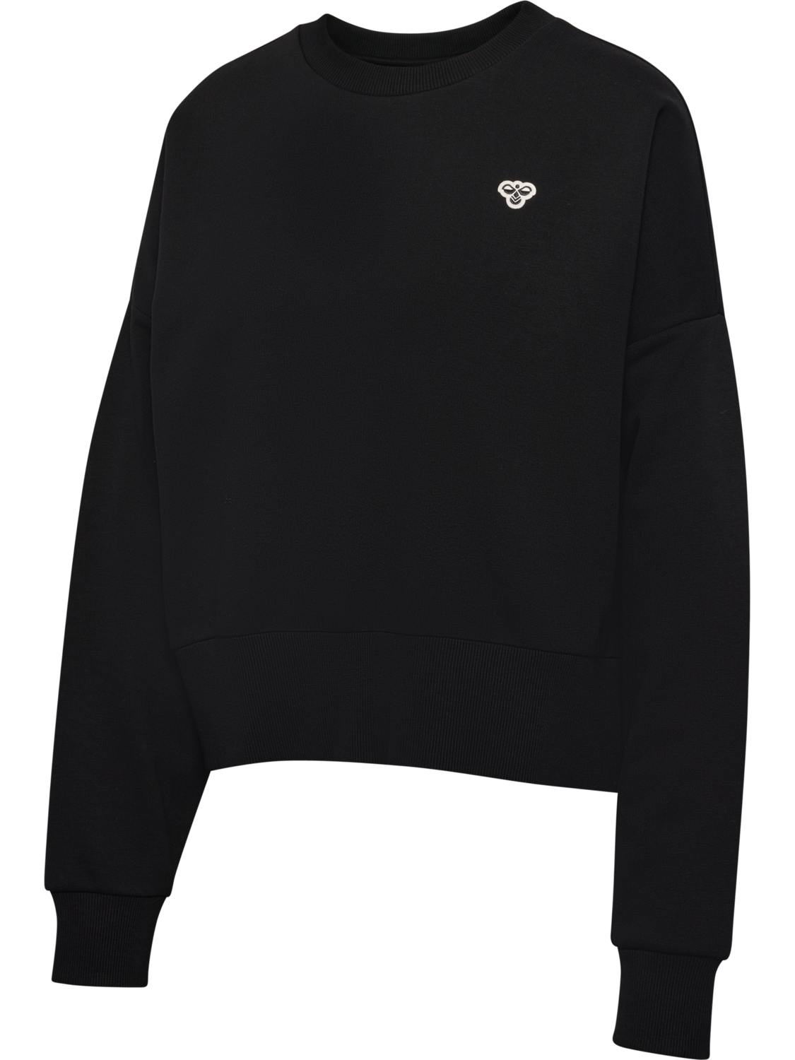 hmlBOXY W CREWNECK BEE, BLACK, packshot