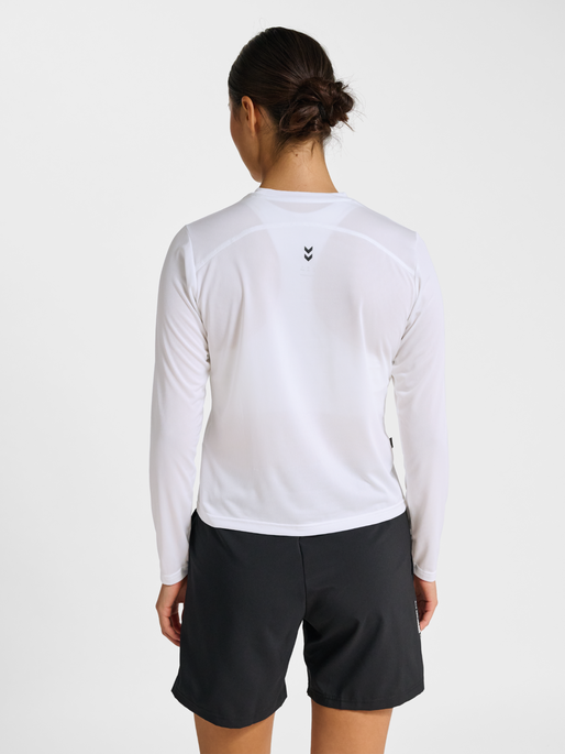 hmlPULSE WORKOUT W T-SHIRT L/S, WHITE, model