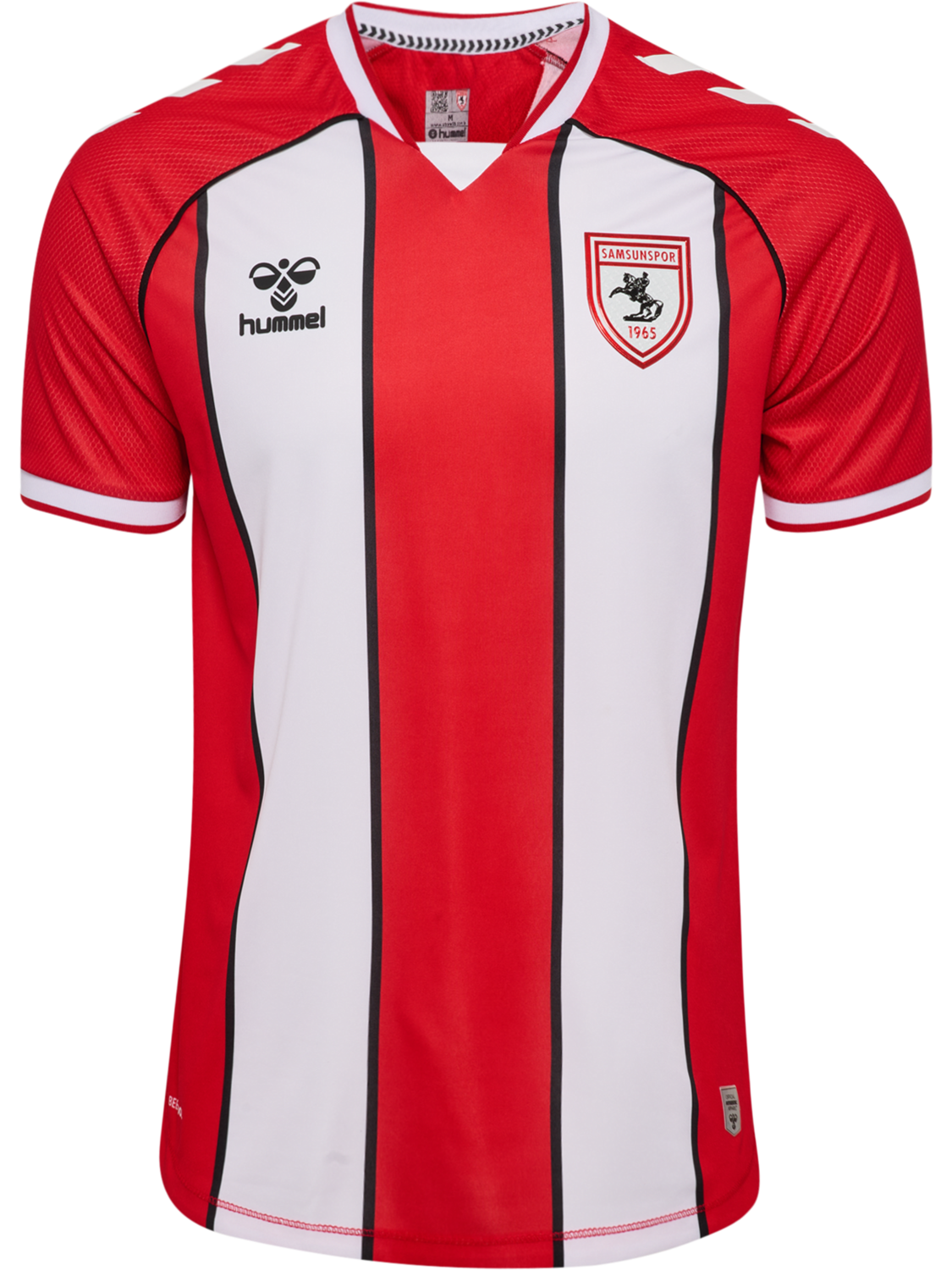 SAMSUNSPOR STRIPED JERSEY S/S 24/25, TRUE RED/WHITE, packshot