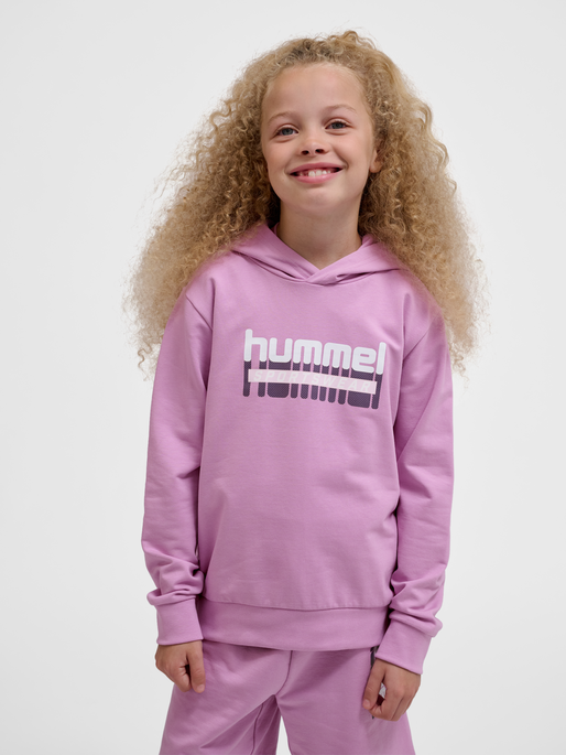 hmlTUKAS HOODIE, SMOKY GRAPE, model