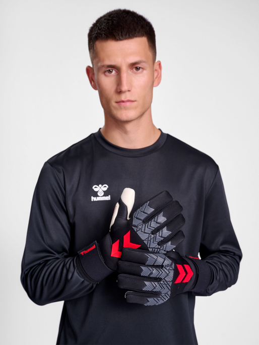 hmlGK GLOVES HYPER GRIP, BLACK/WHITE/RED, model