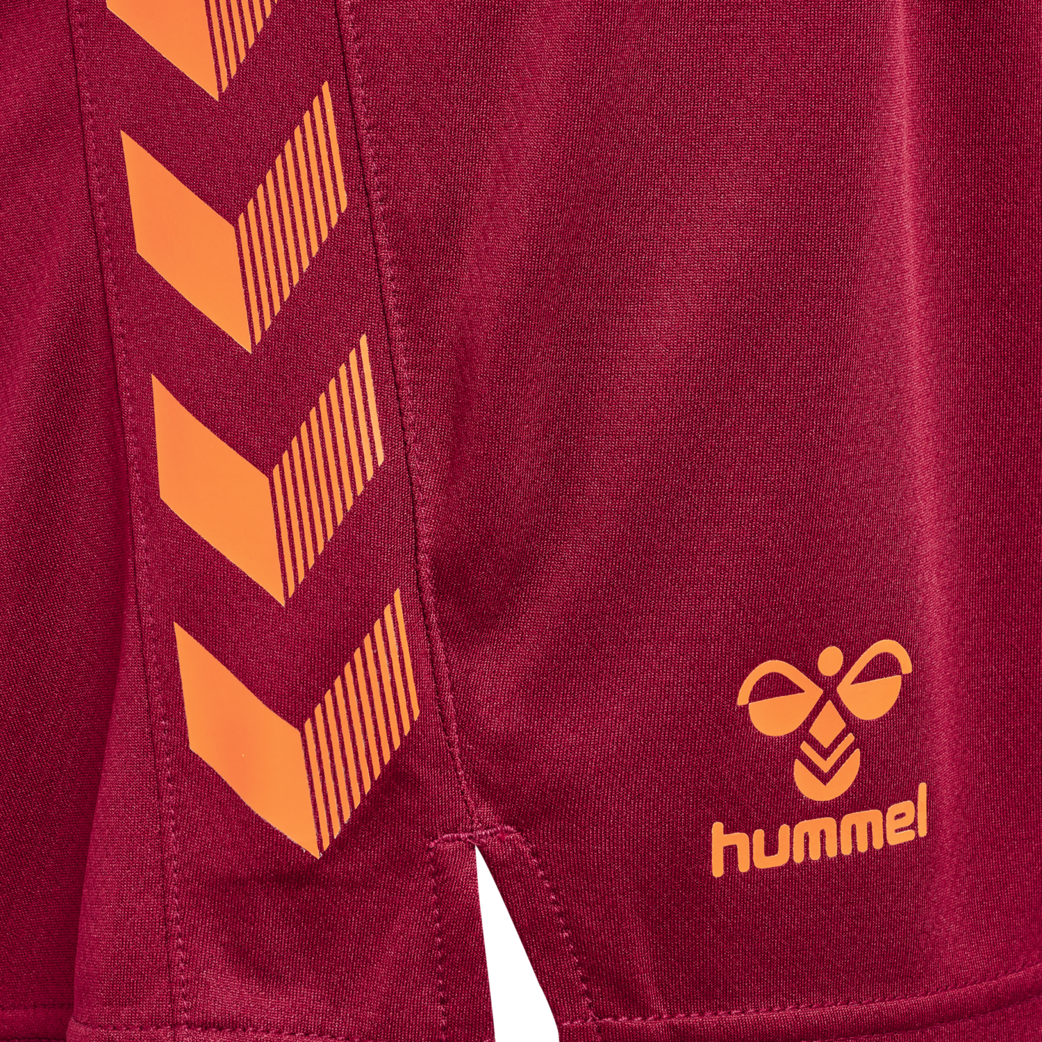 hmlONGRID POLY SHORTS WO, RHUBARB/NASTURTIUM, packshot