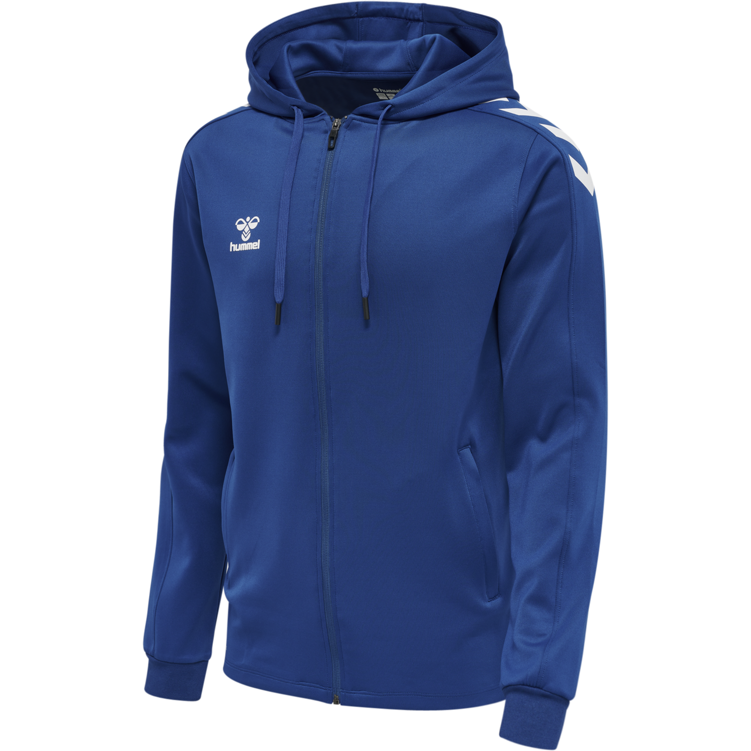 hmlCORE XK POLY ZIP HOOD SWEAT, TRUE BLUE, packshot