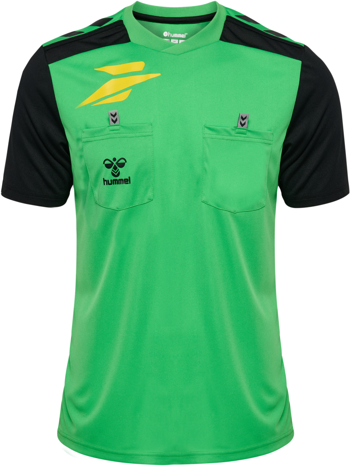 FFHB NEW REFEREE JERSEY S/S, POISON GREEN WO SPONSOR, packshot