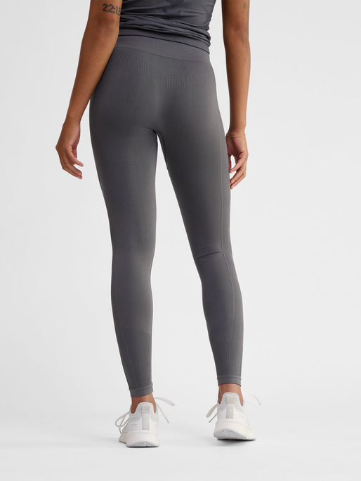 hmlTIF SEAMLESS HIGH WAIST TIGHTS, BLACKENED PEARL, model