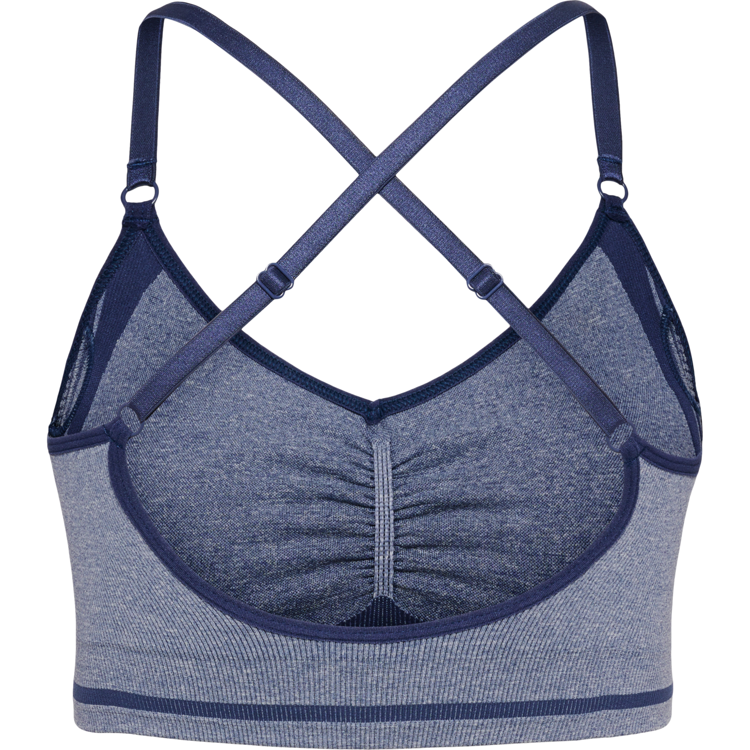 hmlMT LULU SEAMLESS SCRUNCH BRA, INSIGNIA BLUE MELANGE, packshot
