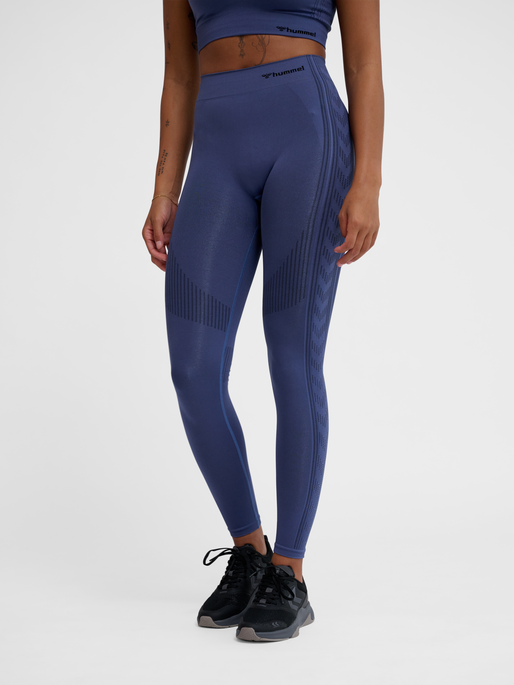 hmlMT SHAPING SEAMLESS MW TIGHTS, BLUE INDIGO, model