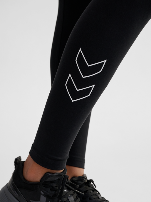 hmlELEMENTAL COTTON HW TIGHTS, BLACK/BLACK, model